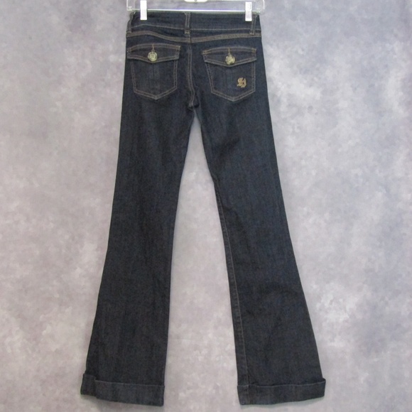 spoon Jeans Spoon Jeans Dark Wash Cuffed Flare Size Juniors 5